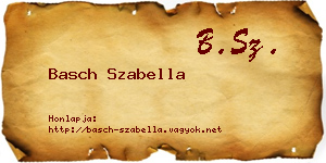 Basch Szabella névjegykártya